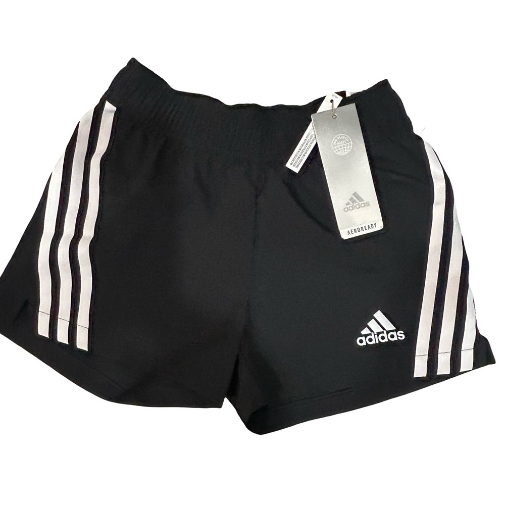 Adidas Youth (Boys) Black and White Athletic Shorts